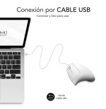 16103-SUBBLIM Raton GLIDE VERTICAL ERGO WIRED MOUSE WHITE