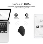 16105-SUBBLIM Raton GLIDE VERTICAL ERGO DUAL MOUSE BATTERY BLACK