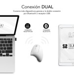 16107-SUBBLIM Raton GLIDE VERTICAL ERGO DUAL MOUSE BATTERY WHITE