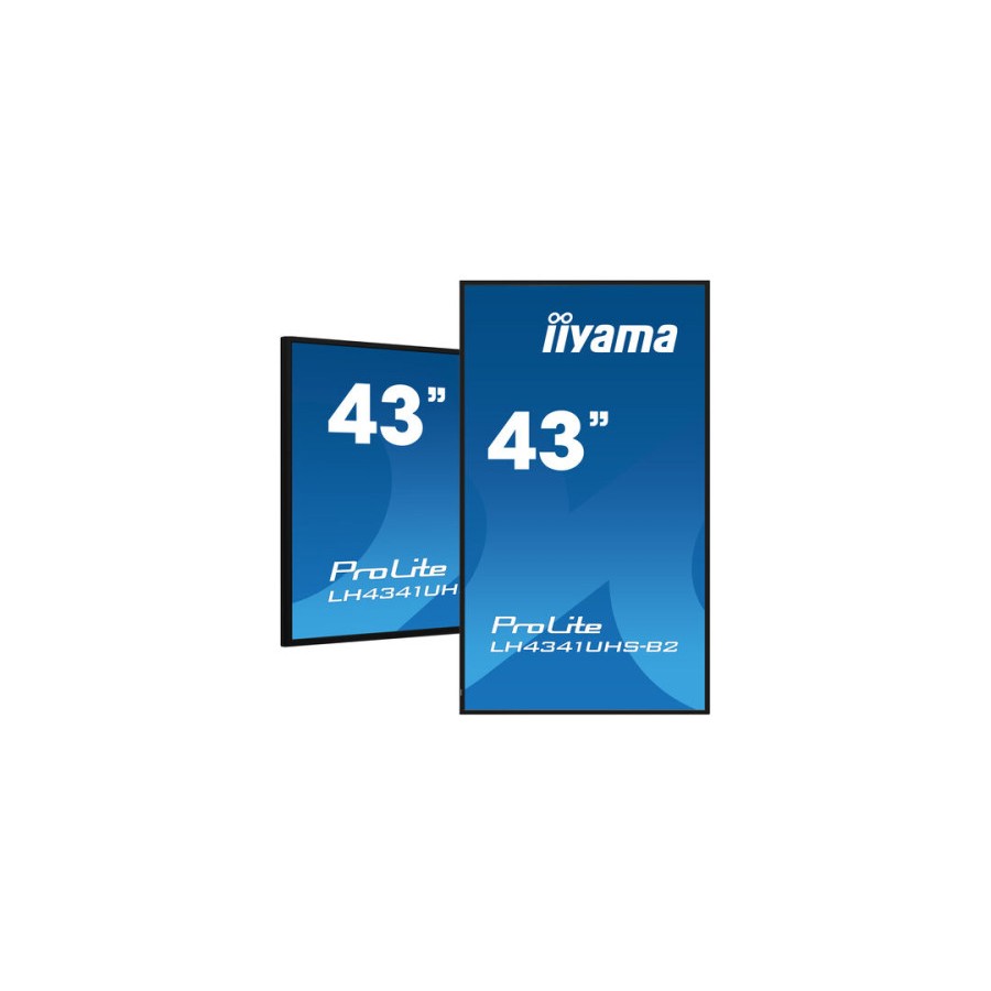 16223-iiyama LH4341UHS-B2 pantalla de senalizacion 108 cm (42.5") LCD 500 cd / m2 4K Ultra HD Procesador incorporado And 16223-iiyama LH4341UHS-B2 pantalla de senalizacion 108 cm (42.5") LCD 500 cd / m2 4K Ultra HD Procesador incorporado And