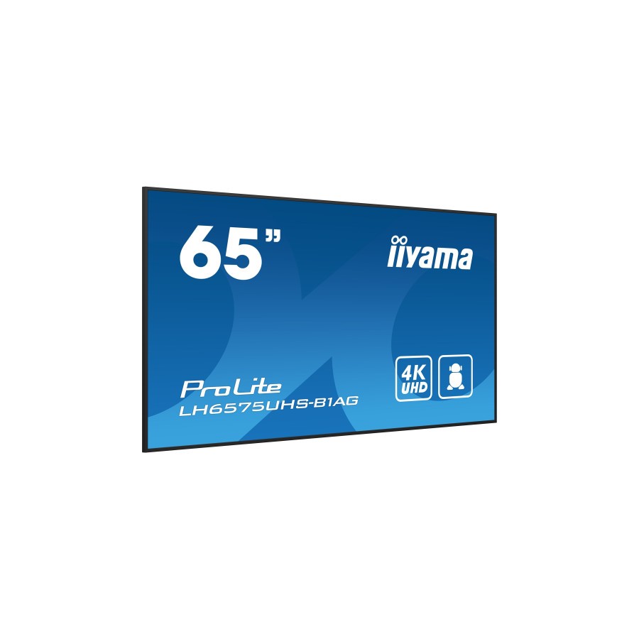 16227-MONITOR IIYAMA 65" (LH6575UHS-B1AG)3840X2160, UHD IPS PANEL, OPERACION 24/7 500CD/M, LANDSCAPE PORTRAIT, SIGNAL FA 16227-MONITOR IIYAMA 65" (LH6575UHS-B1AG)3840X2160, UHD IPS PANEL, OPERACION 24/7 500CD/M, LANDSCAPE PORTRAIT, SIGNAL FA
