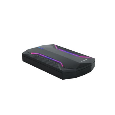 TooQ TQE 2599RGB caja para disco duro externo Carcasa de disco duro SSD Negro 25