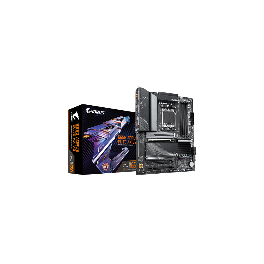 16298-Gigabyte B650 AORUS ELITE AX V2 placa base AMD B650 Zocalo AM5 ATX 16298-Gigabyte B650 AORUS ELITE AX V2 placa base AMD B650 Zocalo AM5 ATX