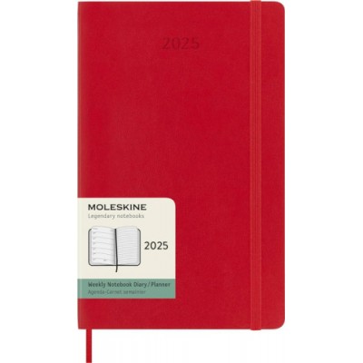 AGENDA 2025 TAPA BLANDA 12 MESES SEMANAL L 13 X 21 CM ROJA MOLESKINE DSF212WN3Y25