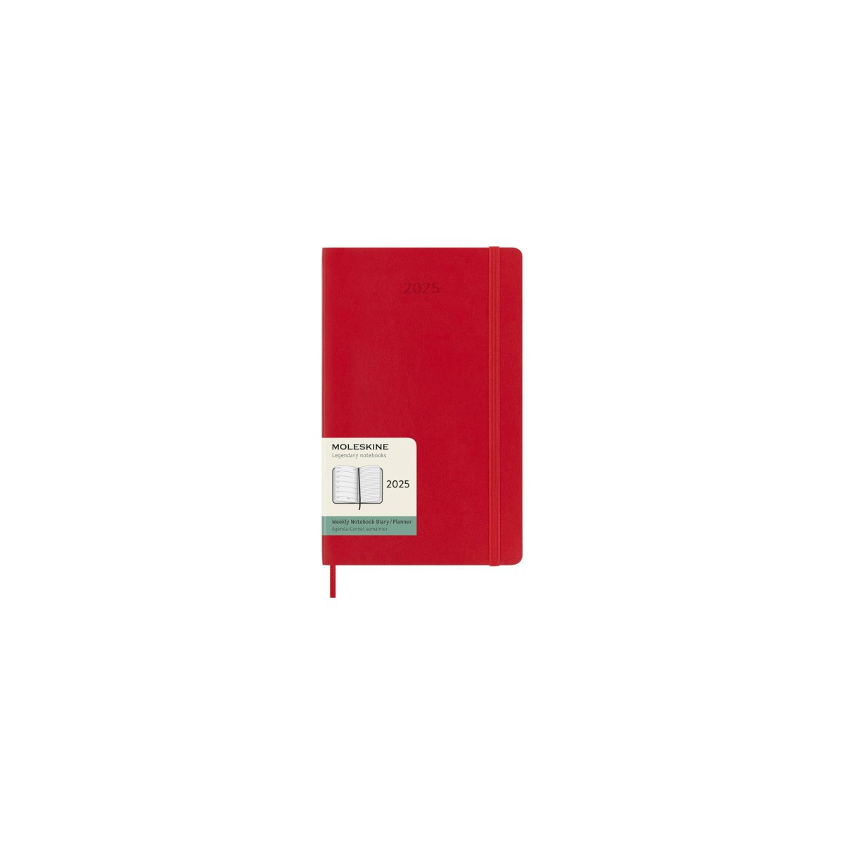 AGENDA 2025 TAPA BLANDA 12 MESES SEMANAL L 13 X 21 CM ROJA MOLESKINE DSF212WN3Y25