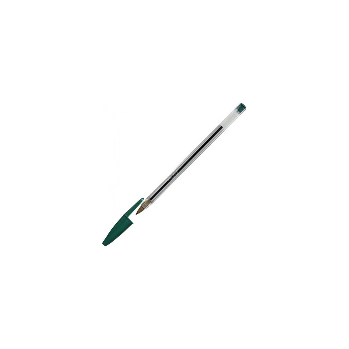 BOLIGRAFO CRISTAL CUERPO TRANSPARENTE TRAZO 04 MM COLOR VERDE BIC 8373629