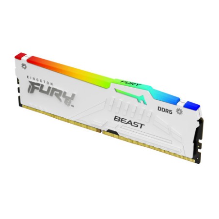 16778-MEMORIA KINGSTON 32GB KIT2 6000MT/S DDR5 CL30  FURY BEAST WHITE RGB XMP - KF560C30BWAK2-32