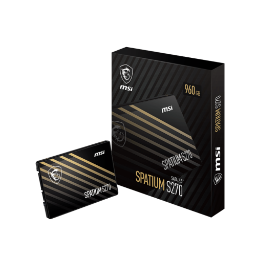 16846-MSI SPATIUM S270 SATA 2.5 960GB unidad de estado solido 2.5" Serial ATA III 3D NAND