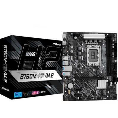 PLACA ASROCK B760M H2 M2INTEL1700B7602DDR596GBHDMIDP4SATA2M25USB 321USB CGBLANMATX