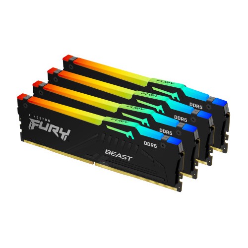 16904-Kingston Technology FURY Beast RGB modulo de memoria 128 GB 4 x 32 GB DDR5