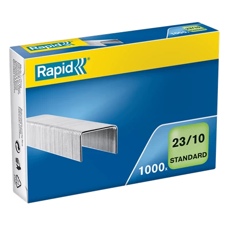1697-CAJA DE 1000 GRAPAS TIPO 23/10 GALVANIZADAS PARA GRAPADORAS DE GRUESOS RAPID 24869300