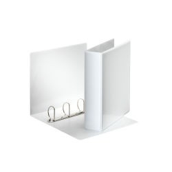 1708-CARPETA PERSONALIZABLE PVC 2 BOLSILLOS ANILLAS 2-25 MM. FORMATO A4 COLOR BLANCO ESSELTE 49737