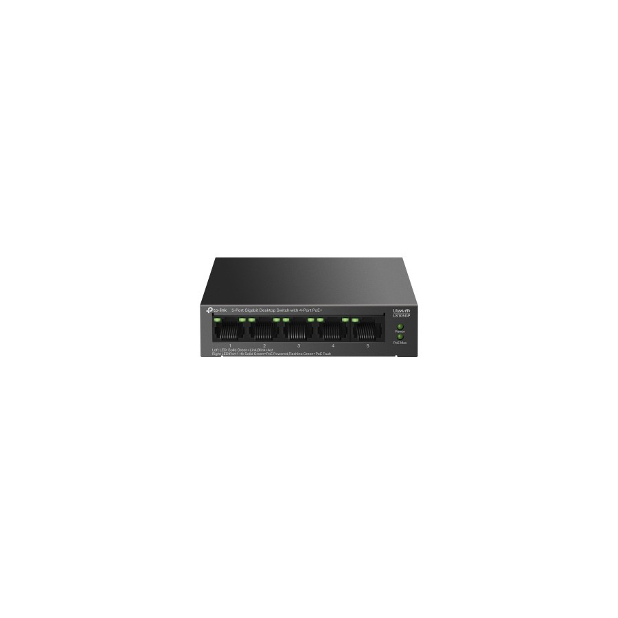 17082-TP-Link LiteWave LS105GP switch No administrado Gigabit Ethernet (10/100/1000) Energia sobre Ethernet (PoE) Negro 17082-TP-Link LiteWave LS105GP switch No administrado Gigabit Ethernet (10/100/1000) Energia sobre Ethernet (PoE) Negro