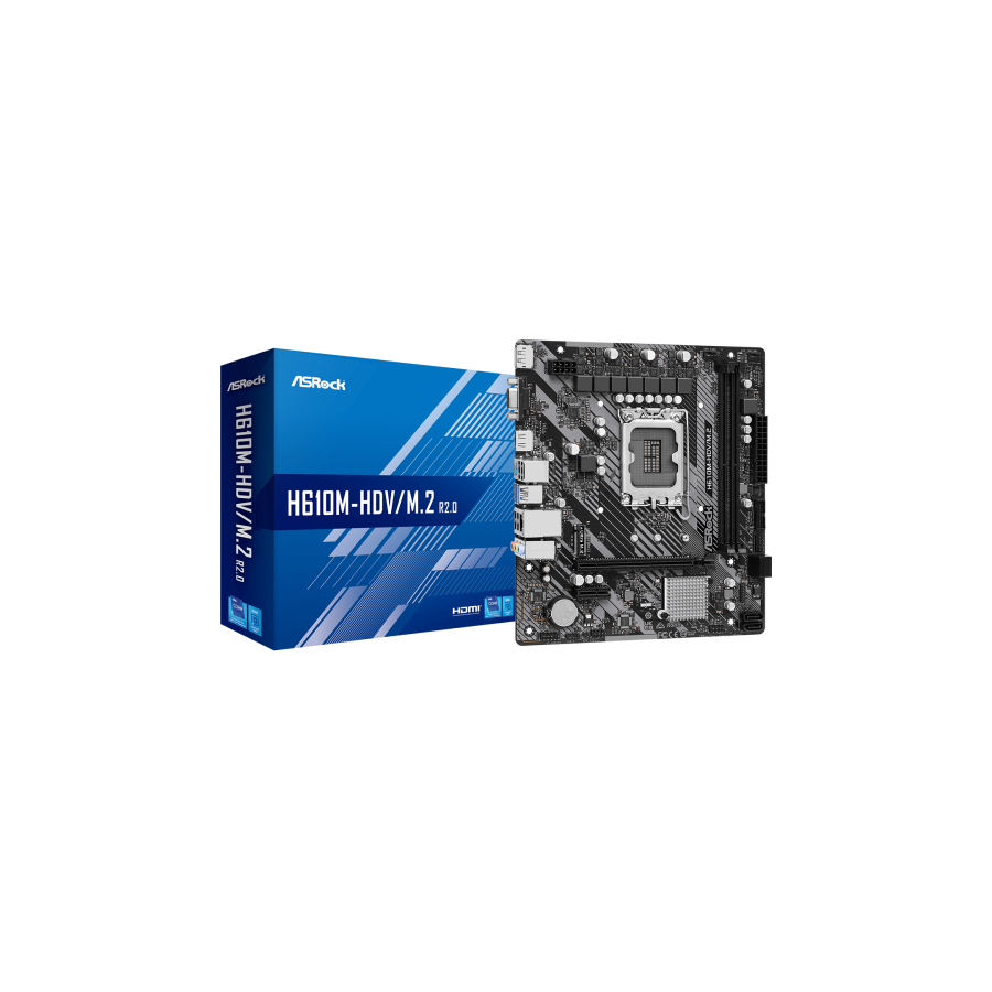 17122-Asrock H610M-HDV/M.2 R2.0 Intel H610 LGA 1700 micro ATX 17122-Asrock H610M-HDV/M.2 R2.0 Intel H610 LGA 1700 micro ATX