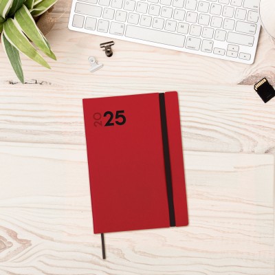 AGENDA 2025 DYNAMIC MARA Y10 140X204MM DIA PAGINA ROJO FINOCAM 621163025