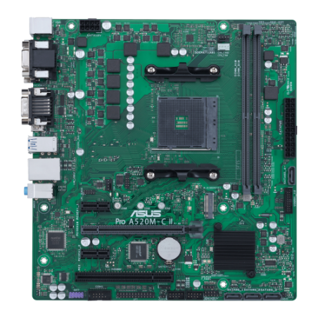 17176-ASUS PRO A520M-C II/CSM AMD A520 Zocalo AM4 micro ATX