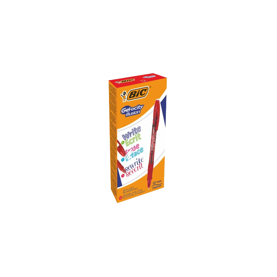 17219-BOLIGRAFO DE GEL BORRABLE ROJO BIC 516524
