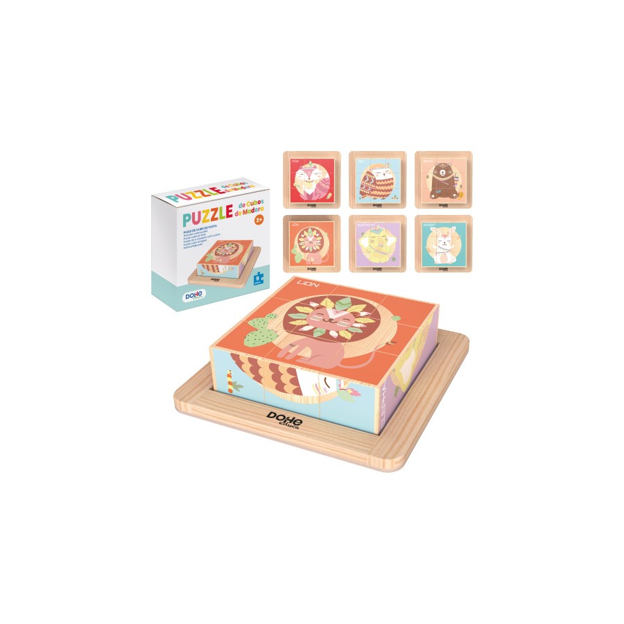 17254-PUZZLE DE 9 BLOQUES DE MADERA - A PARTIR DE 2 ANOS DOHE 64000 17254-PUZZLE DE 9 BLOQUES DE MADERA - A PARTIR DE 2 ANOS DOHE 64000
