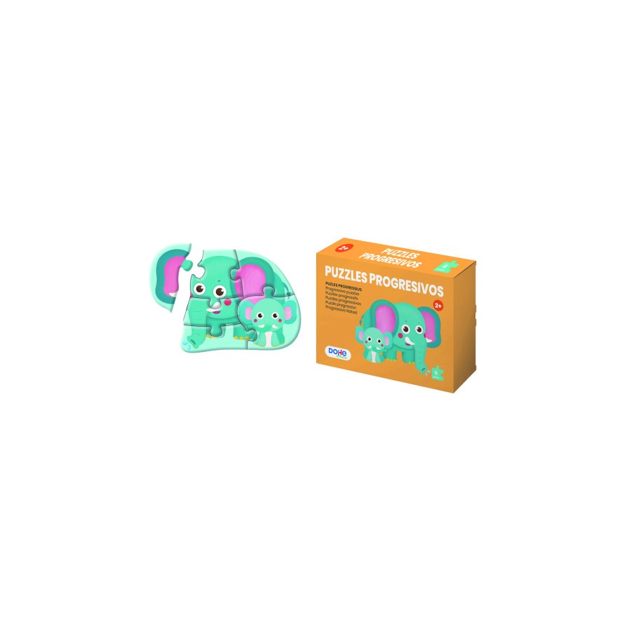 17261-CAJA 4 PUZZLES PROGRESIVOS ANIMALES - PUZZLE DE 6 PIEZAS - A PARTIR DE 2 ANOS DOHE 65002 17261-CAJA 4 PUZZLES PROGRESIVOS ANIMALES - PUZZLE DE 6 PIEZAS - A PARTIR DE 2 ANOS DOHE 65002