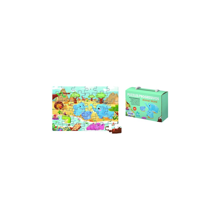 17267-PUZZLE DE 36 PIEZAS - A PARTIR DE 4-6 ANOS - ANIMAL WORLD DOHE 65009 17267-PUZZLE DE 36 PIEZAS - A PARTIR DE 4-6 ANOS - ANIMAL WORLD DOHE 65009