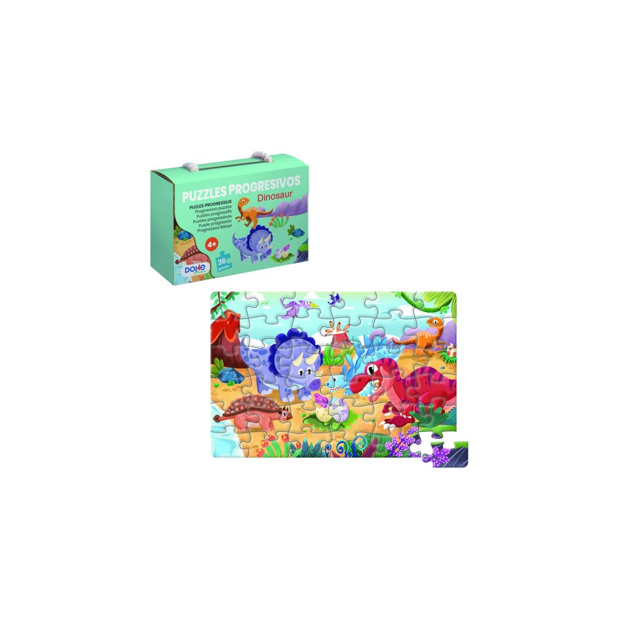 17268-PUZZLE DE 36 PIEZAS - A PARTIR DE 4-6 ANOS - DINOSAUR DOHE 65010 17268-PUZZLE DE 36 PIEZAS - A PARTIR DE 4-6 ANOS - DINOSAUR DOHE 65010