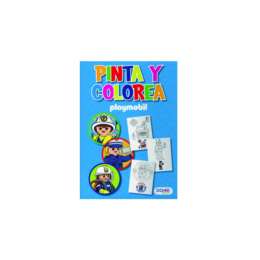 17281-LIBROS DE COLOREAR A4 - PLAYMOBIL - MODELO POLICE DOHE 51735