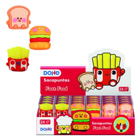 17291-EXPOSITOR CON 24 SACAPUNTAS FAST FOOD DOHE 79677