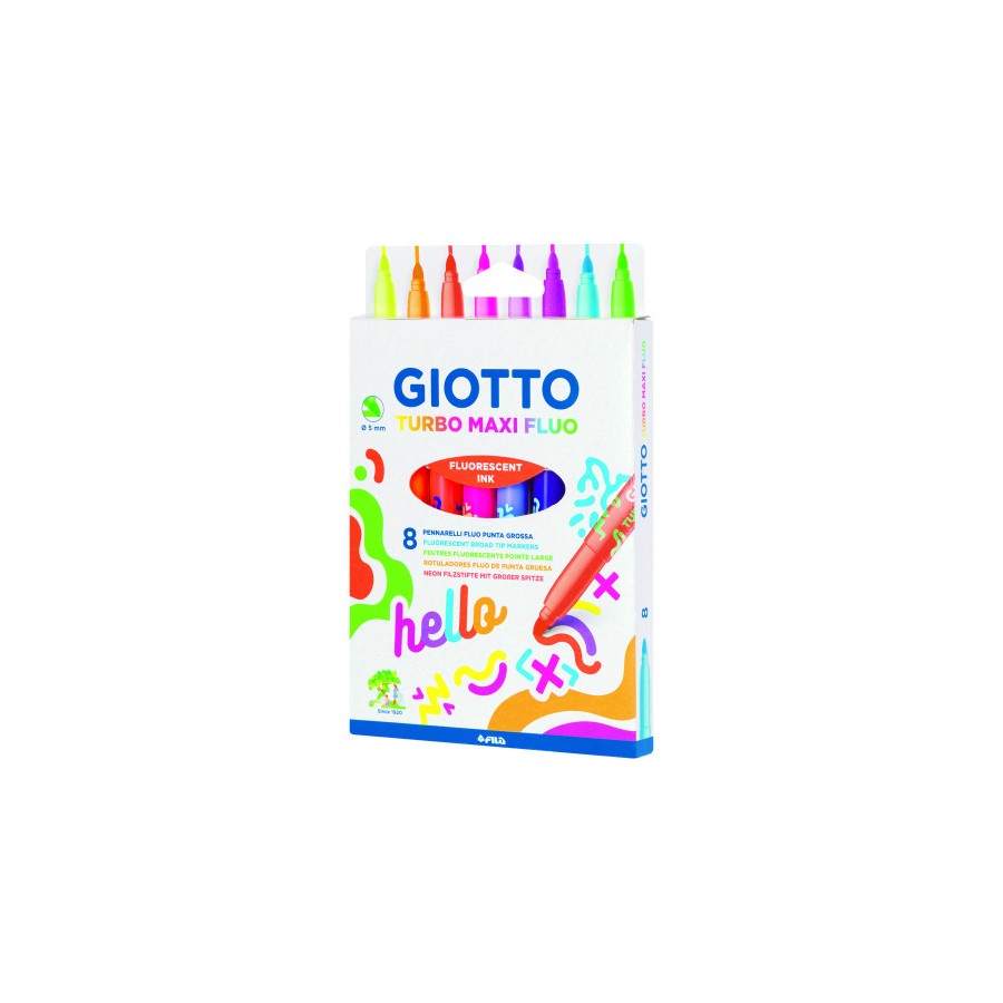 17308-ESTUCHE CON ASA 8 ROTULADORES TURBO MAXI FLUOR GIOTTO F453800 17308-ESTUCHE CON ASA 8 ROTULADORES TURBO MAXI FLUOR GIOTTO F453800