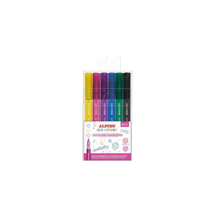 17326-Alpino AR001044 marcador 6 pieza(s) Punta redonda Colores surtidos 17326-Alpino AR001044 marcador 6 pieza(s) Punta redonda Colores surtidos