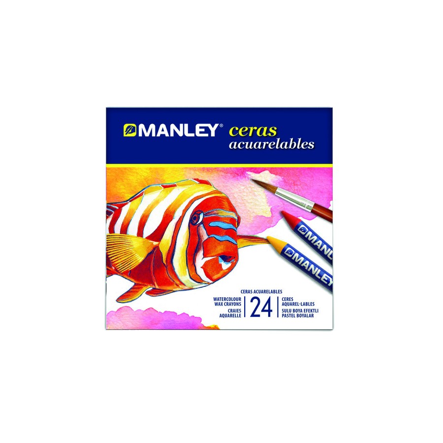 17340-ESTUCHE 24 CERAS ACUARELABLES MANLEY MNQ00424