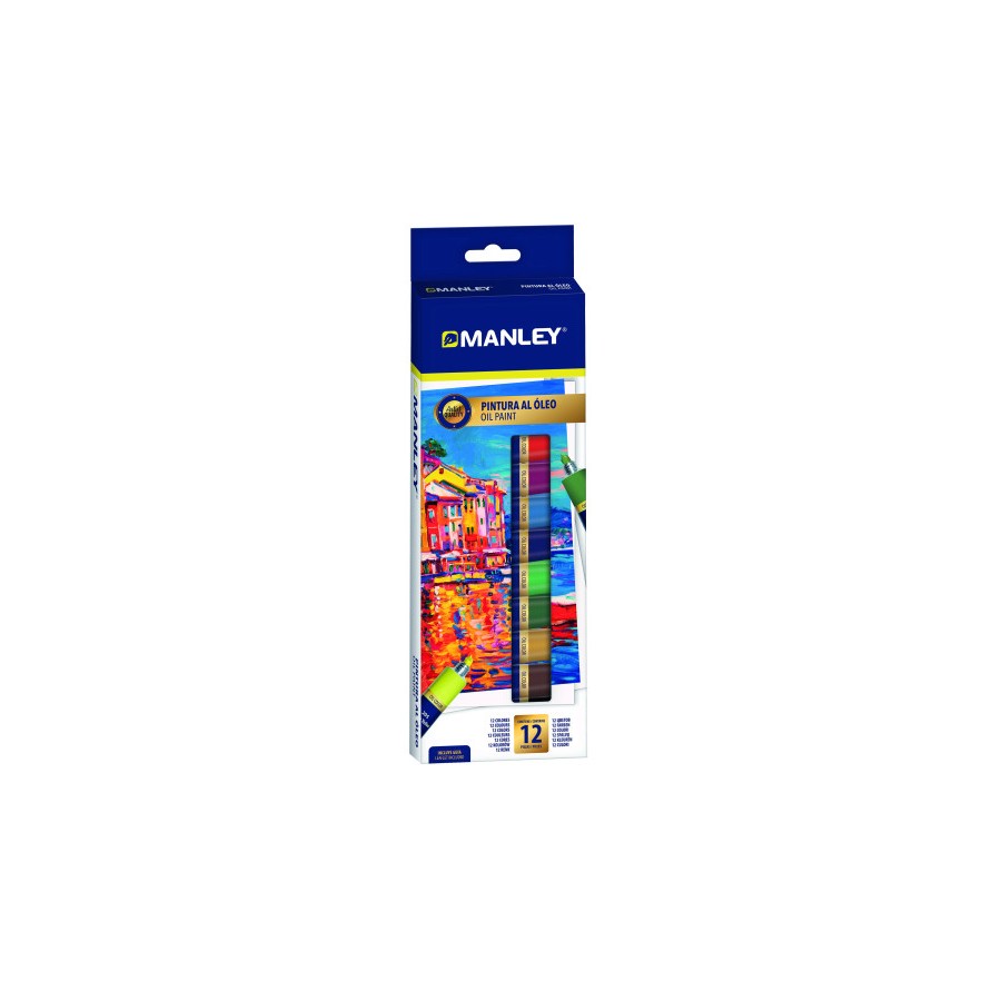 17342-ESTUCHE PINTURA AL OLEO 12 X 12ML MANLEY MOP00012