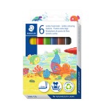 17382-ESTUCHE DE CARTON 6 ROTULADORES GRUESOS NORIS 340 COLORES SURTIDOS STAEDTLER 340 C6