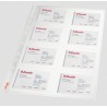 1740-BOLSA 10 FUNDAS TARJETAS VISITAS MULTITALADRO PVC FORMATO A4 110 MICRAS ESSELTE 78930