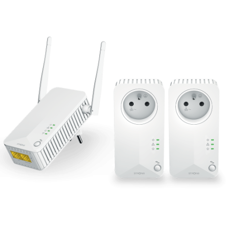 17490-Strong Powerline WiFi 600 Triple Pack V2 600 Mbit/s Ethernet Blanco 3 pieza(s)