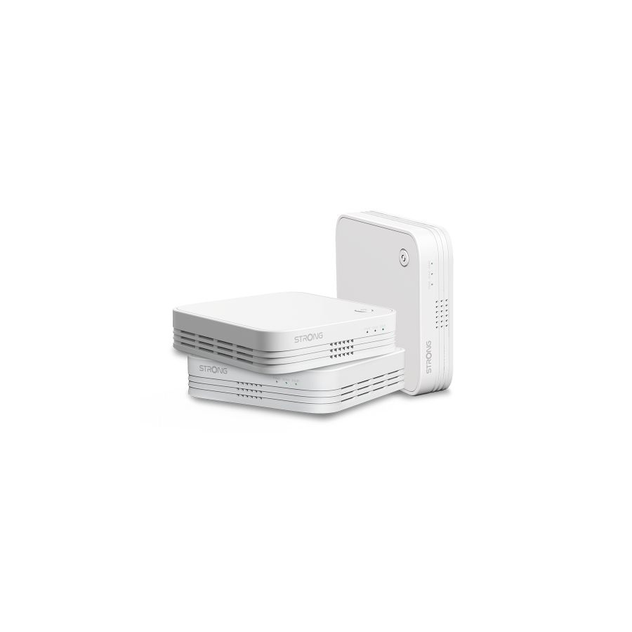 17495-Strong WI-FI MESH HOME TRIO PACK 1200 Doble banda (2,4 GHz / 5 GHz) Wi-Fi 5 (802.11ac) Blanco 3 Interno 17495-Strong WI-FI MESH HOME TRIO PACK 1200 Doble banda (2,4 GHz / 5 GHz) Wi-Fi 5 (802.11ac) Blanco 3 Interno
