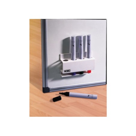 1753-PORTA ROTULADORES MAGNETICO CAPACIDAD 4 ROTULADORES 8X12X3,2 CM. NOBO 3503846