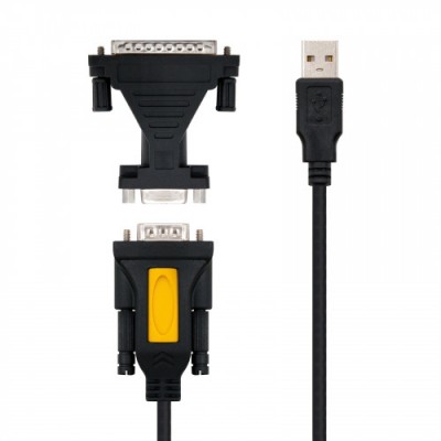 Nanocable CONVERTIDOR USB A SERIE TIPO A M RS232 DB9 M DB25 M 18 M