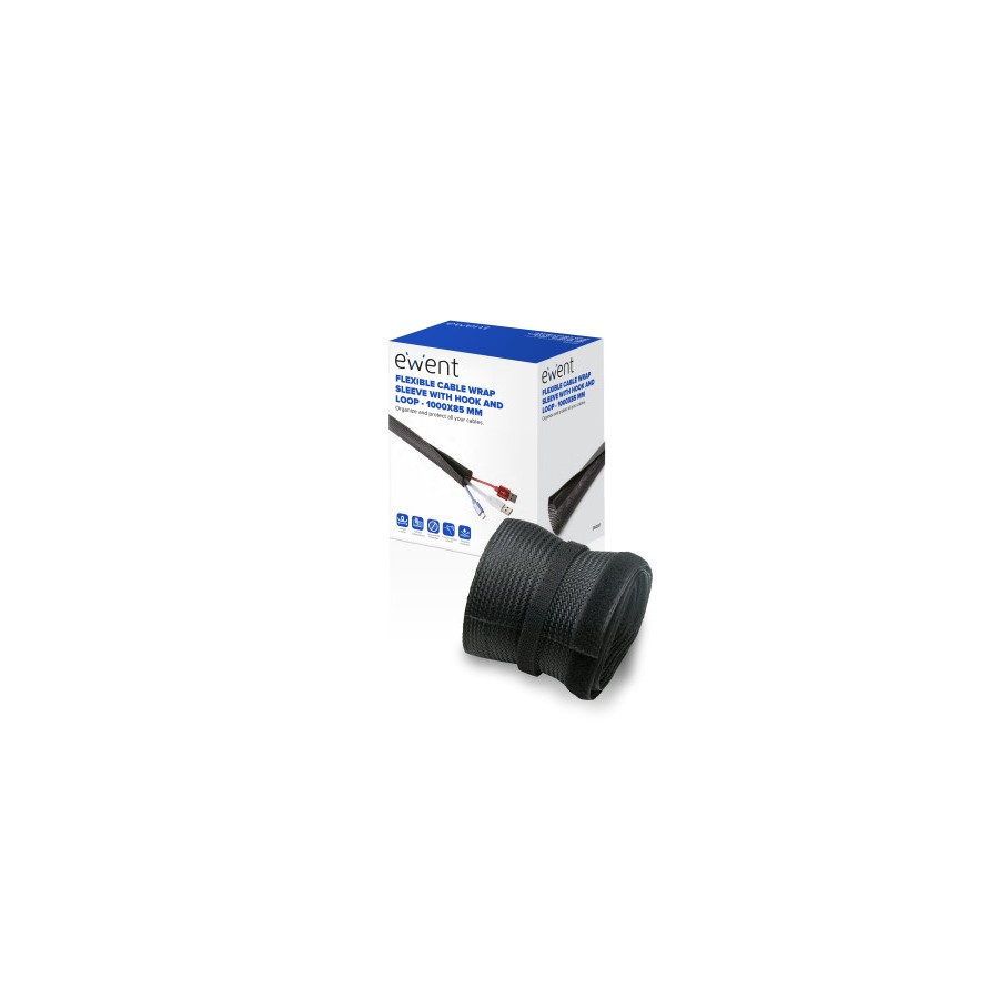 17588-Ewent EW1557 organizador de cables Universal Pasacables Negro 1 pieza(s) 17588-Ewent EW1557 organizador de cables Universal Pasacables Negro 1 pieza(s)