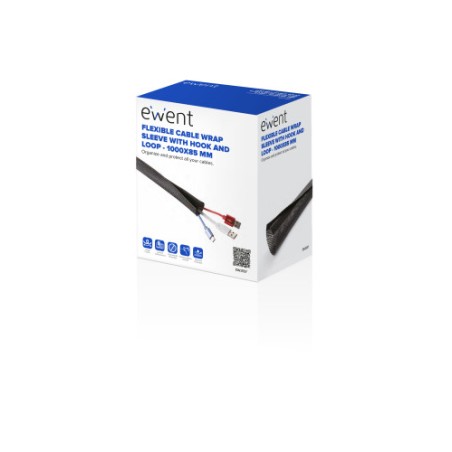 17589-Ewent EW1557 organizador de cables Universal Pasacables Negro 1 pieza(s)