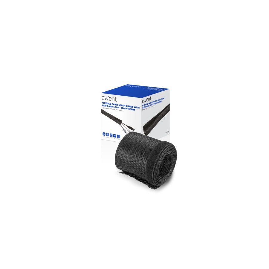 17590-Ewent EW1558 organizador de cables Universal Pasacables Negro 1 pieza(s) 17590-Ewent EW1558 organizador de cables Universal Pasacables Negro 1 pieza(s)