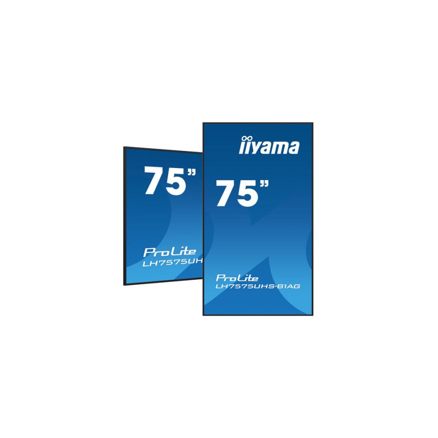 17606-MONITOR IIYAMA 75" (LH7575UHS-B1AG) 3840X2160 / 4K UHD / 24/7 / 500 CD/M / 8MS / DP / 3XHDMI / MICRO SD SLOT / E- 17606-MONITOR IIYAMA 75" (LH7575UHS-B1AG) 3840X2160 / 4K UHD / 24/7 / 500 CD/M / 8MS / DP / 3XHDMI / MICRO SD SLOT / E-