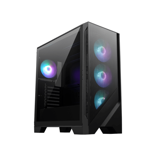 17696-MSI MAG FORGE 320R AIRFLOW carcasa de ordenador Micro Torre Negro, Transparente