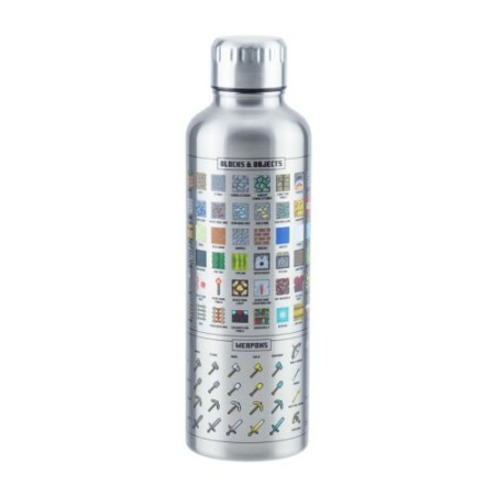 17800-BOTELLA METALICA MINECRAFT PALADONE REDSTRING PP7995MCF