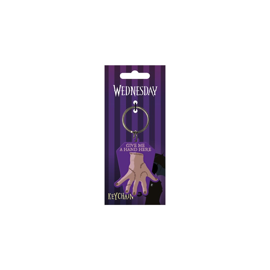 17889-LLAVERO GOMA CHOCA LA MANO WEDNESDAY PYRAMID INTERNATIONAL REDSTRING RK39476C