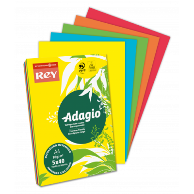 PAQUETE 500H PAPEL 80GR A4 NARANJA INTENSO ADAGIO 156243