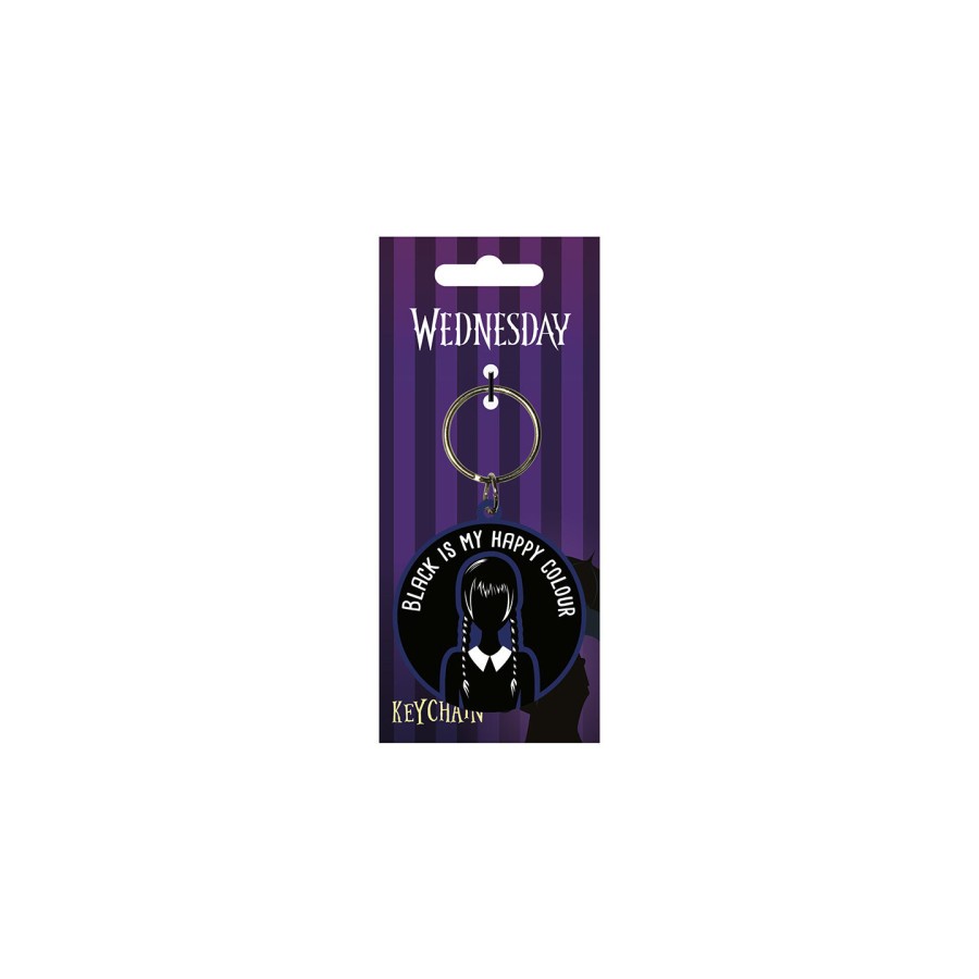 17932-LLAVERO GOMA NEGRO MY HAPPY COLOUR WEDNESDAY PYRAMID REDSTRING RK39475C
