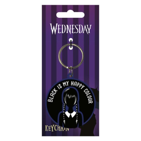17932-LLAVERO GOMA NEGRO MY HAPPY COLOUR WEDNESDAY PYRAMID REDSTRING RK39475C