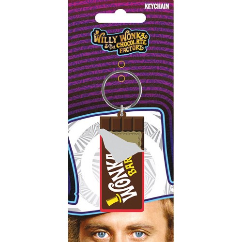 17943-LLAVERO WILLY WONKA LOGO 6 CM. PYRAMID REDSTRING RK39404C