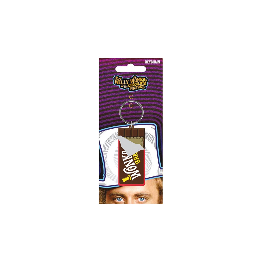 17943-LLAVERO WILLY WONKA LOGO 6 CM. PYRAMID REDSTRING RK39404C