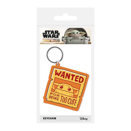 17946-LLAVERO DE GOMA THE MANDALORIAN GROUGU WANTED PYRAMID REDSTRING RK39324C
